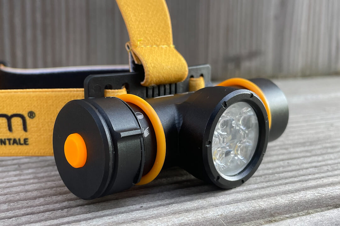 Piom2 Lampe frontale trail puissante à led, forte autonomie et légère